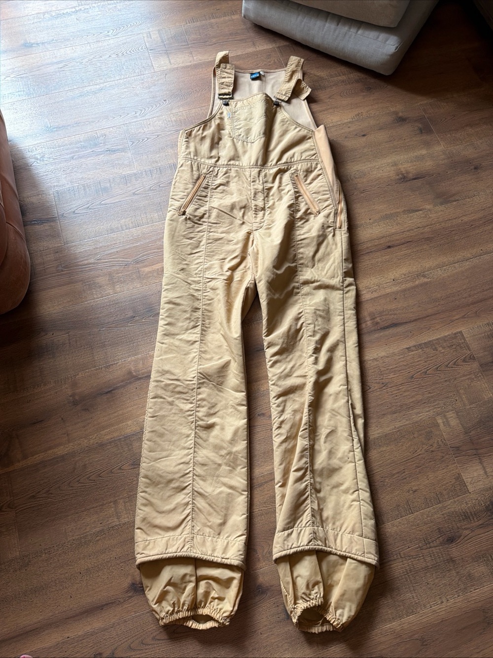 Levi's Men's Vintage tan ski bibs